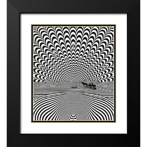 Refraction Black Modern Wood Framed Art Print with Double Matting by Wonder, Howie