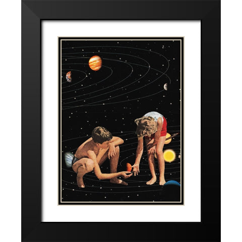 Playground Black Modern Wood Framed Art Print with Double Matting by Wonder, Howie