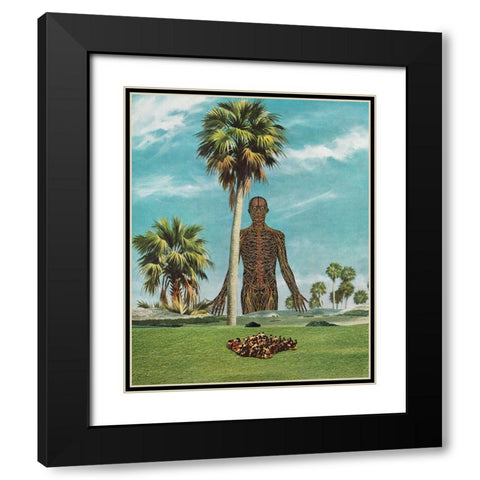 Interdimensional Being Black Modern Wood Framed Art Print with Double Matting by Wonder, Howie
