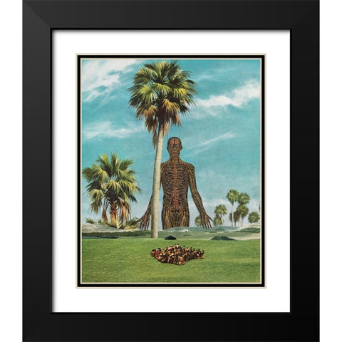 Interdimensional Being Black Modern Wood Framed Art Print with Double Matting by Wonder, Howie