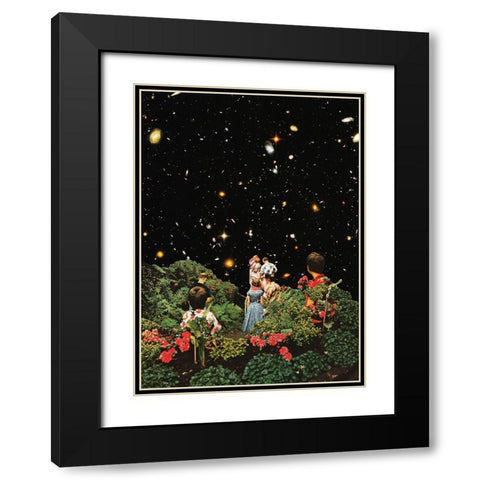 Distant Galaxies Black Modern Wood Framed Art Print with Double Matting by Wonder, Howie