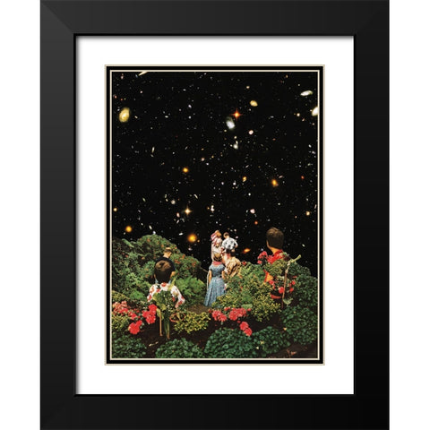 Distant Galaxies Black Modern Wood Framed Art Print with Double Matting by Wonder, Howie