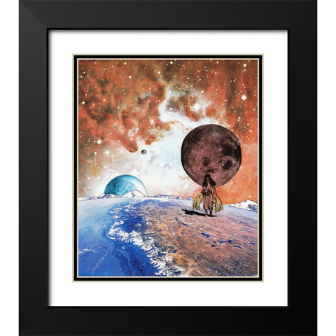 Manifestation Black Modern Wood Framed Art Print with Double Matting by Wonder, Howie