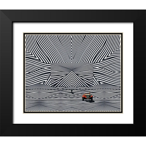 Far Away Black Modern Wood Framed Art Print with Double Matting by Wonder, Howie