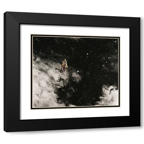 Distant Stars Black Modern Wood Framed Art Print with Double Matting by Wonder, Howie