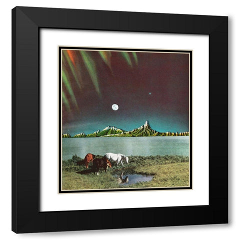 Atmosphere Black Modern Wood Framed Art Print with Double Matting by Wonder, Howie
