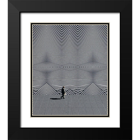 Alter Black Modern Wood Framed Art Print with Double Matting by Wonder, Howie