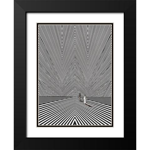The Illusion of Space And Time Black Modern Wood Framed Art Print with Double Matting by Wonder, Howie