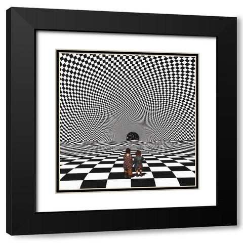 Lucid Black Modern Wood Framed Art Print with Double Matting by Wonder, Howie