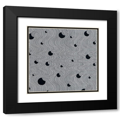 Fragment Black Modern Wood Framed Art Print with Double Matting by Wonder, Howie
