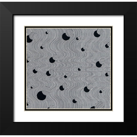 Fragment Black Modern Wood Framed Art Print with Double Matting by Wonder, Howie