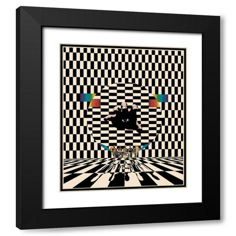 Prism Black Modern Wood Framed Art Print with Double Matting by Wonder, Howie