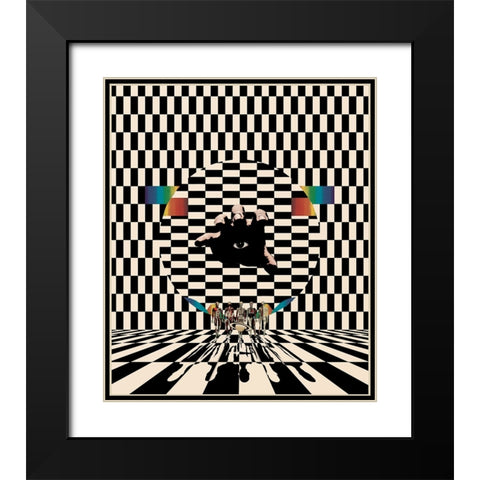 Prism Black Modern Wood Framed Art Print with Double Matting by Wonder, Howie