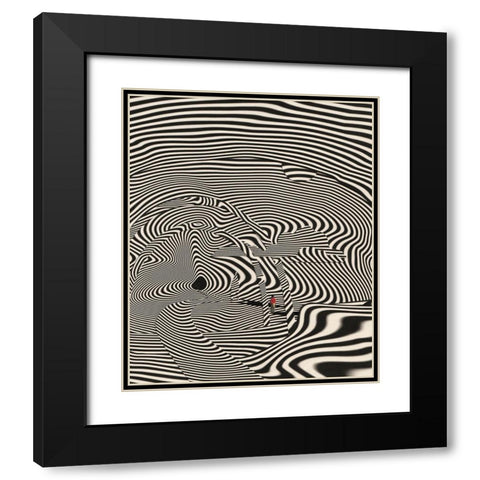 Astral Plane Black Modern Wood Framed Art Print with Double Matting by Wonder, Howie