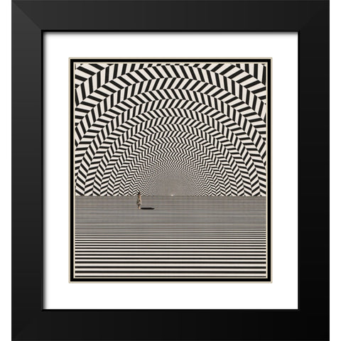 Beyond Black Modern Wood Framed Art Print with Double Matting by Wonder, Howie
