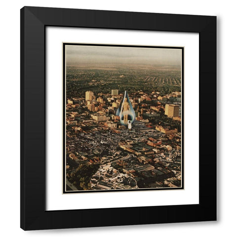 Contact Black Modern Wood Framed Art Print with Double Matting by Wonder, Howie