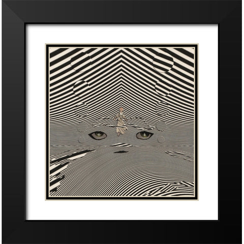Gaze Black Modern Wood Framed Art Print with Double Matting by Wonder, Howie