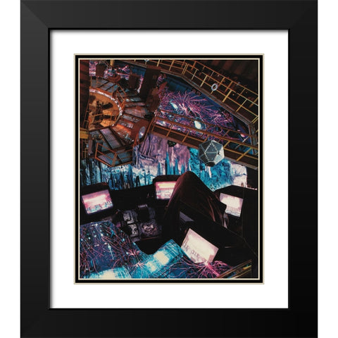 Glitch Black Modern Wood Framed Art Print with Double Matting by Wonder, Howie