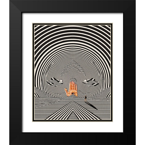 Lucid Dream Black Modern Wood Framed Art Print with Double Matting by Wonder, Howie