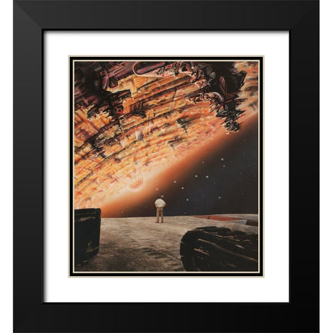 Mothership Black Modern Wood Framed Art Print with Double Matting by Wonder, Howie