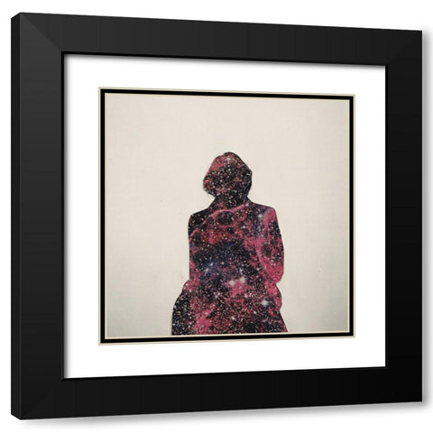 Silhouette Black Modern Wood Framed Art Print with Double Matting by Wonder, Howie