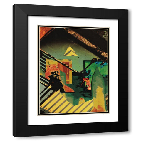 Surfaces Black Modern Wood Framed Art Print with Double Matting by Wonder, Howie