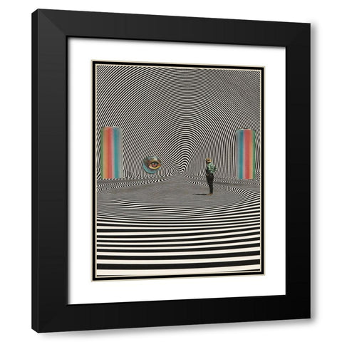 Synesthesia Black Modern Wood Framed Art Print with Double Matting by Wonder, Howie