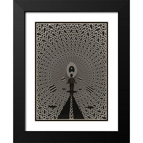 Time Span Black Modern Wood Framed Art Print with Double Matting by Wonder, Howie