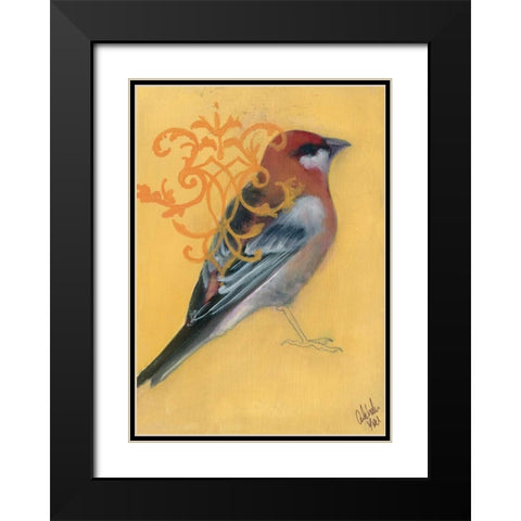 Bird Study I Black Modern Wood Framed Art Print with Double Matting by Adkin, Arielle