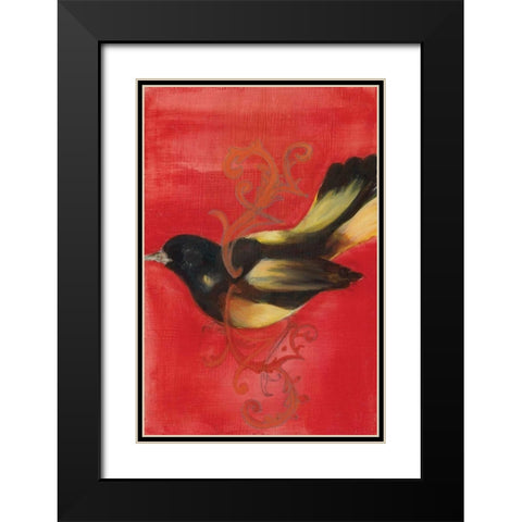 Bird Study IV Black Modern Wood Framed Art Print with Double Matting by Adkin, Arielle