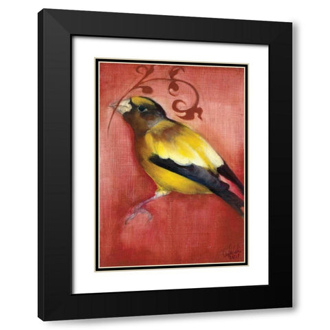 Bird Study VI Black Modern Wood Framed Art Print with Double Matting by Adkin, Arielle