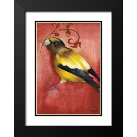 Bird Study VI Black Modern Wood Framed Art Print with Double Matting by Adkin, Arielle
