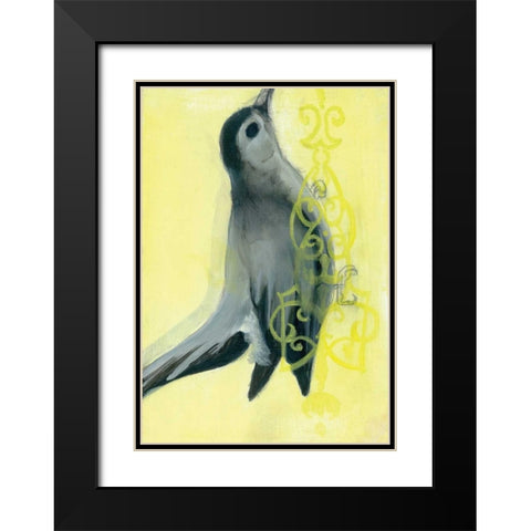 Bird Study VIII Black Modern Wood Framed Art Print with Double Matting by Adkin, Arielle