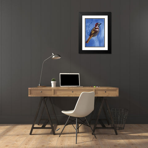 Bird Study XI Black Modern Wood Framed Art Print with Double Matting by Adkin, Arielle