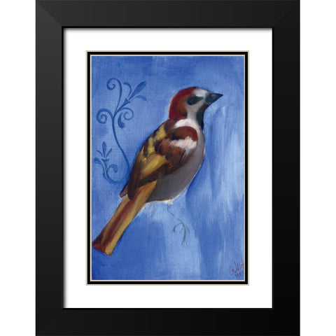 Bird Study XI Black Modern Wood Framed Art Print with Double Matting by Adkin, Arielle