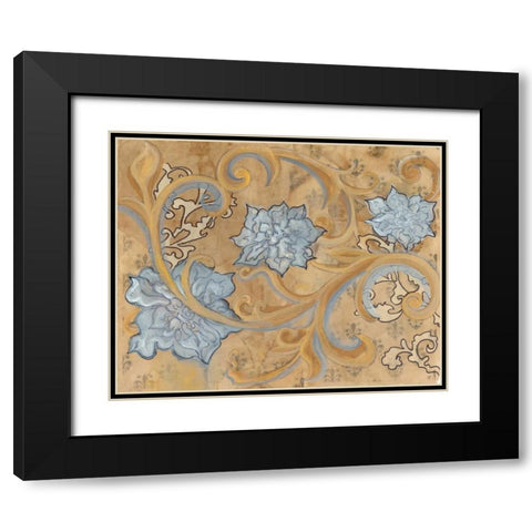 White and Gold Black Modern Wood Framed Art Print with Double Matting by Adkin, Arielle