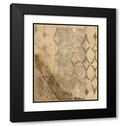 Vintage Patterns Black Modern Wood Framed Art Print with Double Matting by Adkin, Arielle