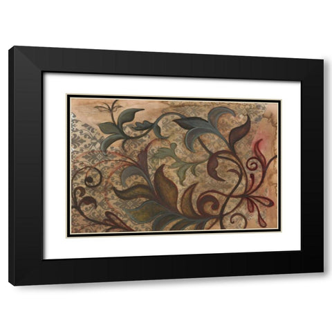 Scrollwork I Black Modern Wood Framed Art Print with Double Matting by Adkin, Arielle