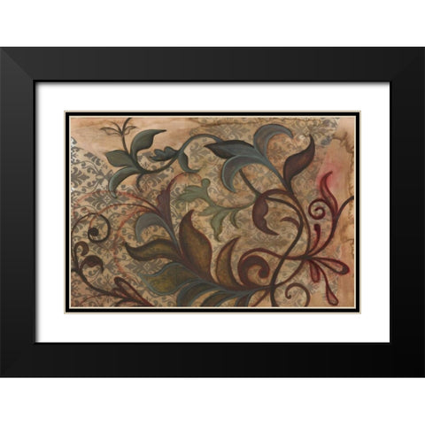 Scrollwork I Black Modern Wood Framed Art Print with Double Matting by Adkin, Arielle