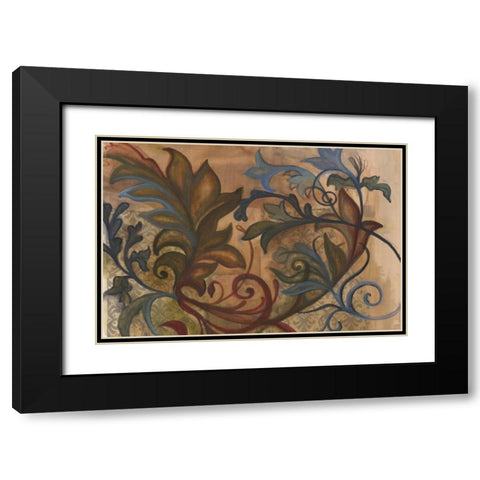 Scrollwork II Black Modern Wood Framed Art Print with Double Matting by Adkin, Arielle