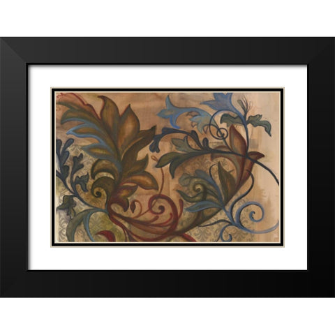 Scrollwork II Black Modern Wood Framed Art Print with Double Matting by Adkin, Arielle