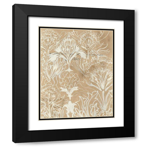Artichoke Patterns I Black Modern Wood Framed Art Print with Double Matting by Adkin, Arielle