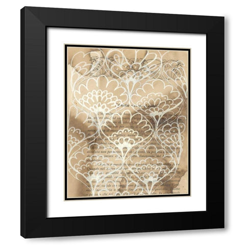 Artichoke Patterns IV Black Modern Wood Framed Art Print with Double Matting by Adkin, Arielle