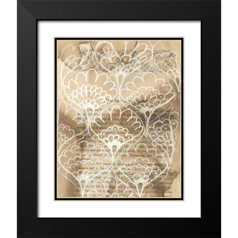 Artichoke Patterns IV Black Modern Wood Framed Art Print with Double Matting by Adkin, Arielle