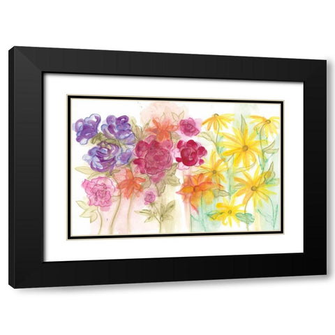 Spring Garden I Black Modern Wood Framed Art Print with Double Matting by Adkin, Arielle
