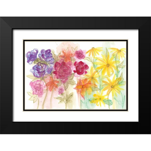 Spring Garden I Black Modern Wood Framed Art Print with Double Matting by Adkin, Arielle