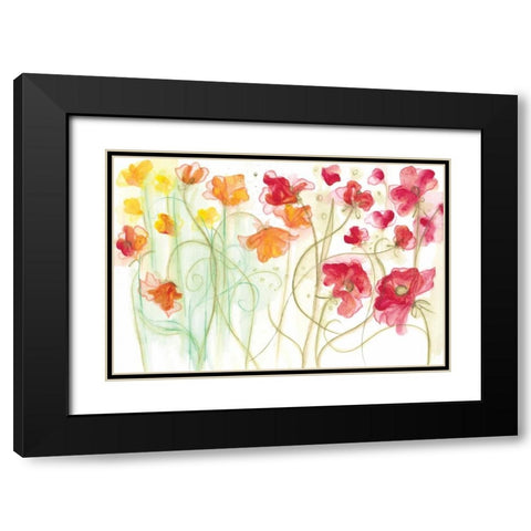 Spring Garden II Black Modern Wood Framed Art Print with Double Matting by Adkin, Arielle