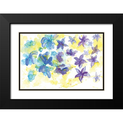Spring Garden III Black Modern Wood Framed Art Print with Double Matting by Adkin, Arielle