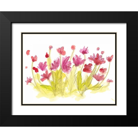 Spring Garden V Black Modern Wood Framed Art Print with Double Matting by Adkin, Arielle