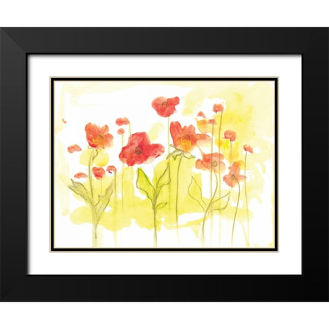 Spring Garden VI Black Modern Wood Framed Art Print with Double Matting by Adkin, Arielle
